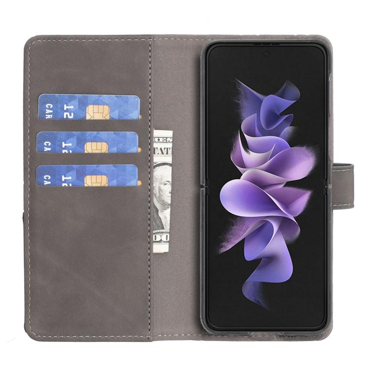 For Samsung Galaxy Z Fold6 Magnetic Buckle Rhombus Texture Leather Phone Case