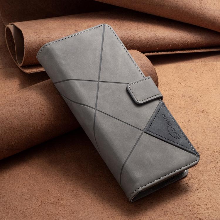For Samsung Galaxy Z Fold6 Magnetic Buckle Rhombus Texture Leather Phone Case