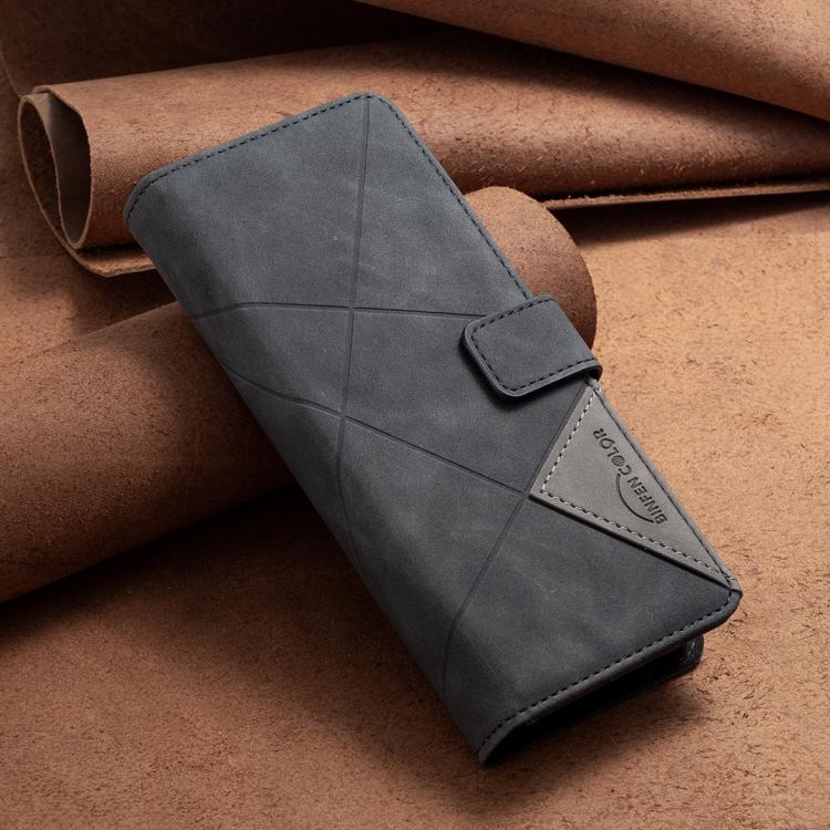 For Samsung Galaxy Z Fold6 Magnetic Buckle Rhombus Texture Leather Phone Case