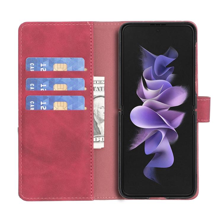 For Samsung Galaxy Z Fold5 Magnetic Buckle Rhombus Texture Leather Phone Case
