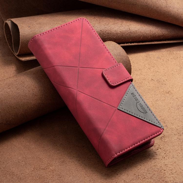 For Samsung Galaxy Z Fold5 Magnetic Buckle Rhombus Texture Leather Phone Case