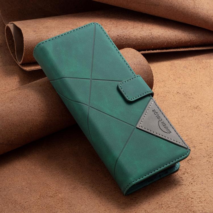 For Samsung Galaxy Z Fold5 Magnetic Buckle Rhombus Texture Leather Phone Case