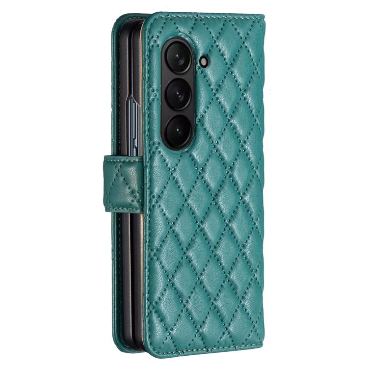 For Samsung Galaxy Z Fold7 Diamond Lattice Wallet Flip Leather Phone Case