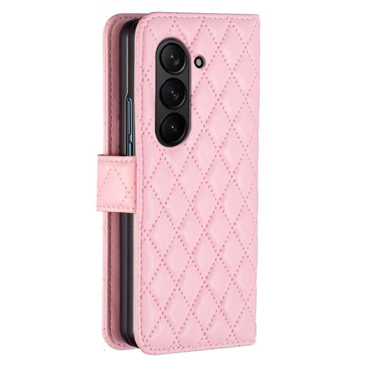 For Samsung Galaxy Z Fold7 Diamond Lattice Wallet Flip Leather Phone Case