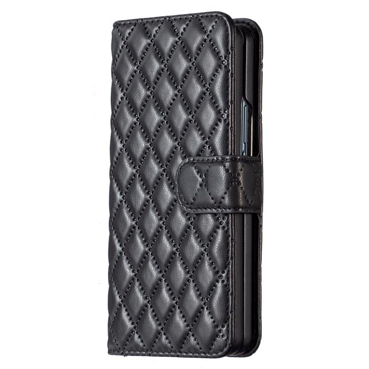 For Samsung Galaxy Z Fold7 Diamond Lattice Wallet Flip Leather Phone Case