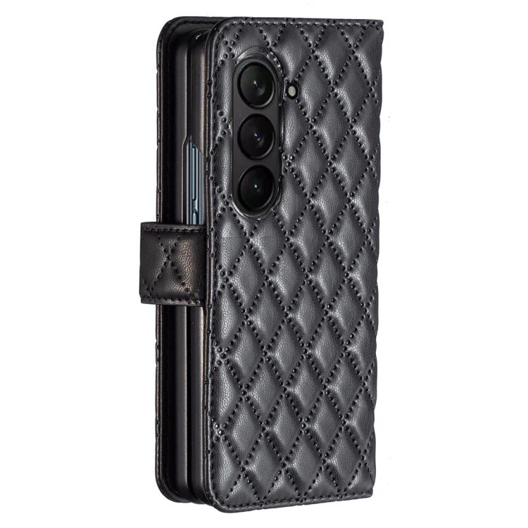 For Samsung Galaxy Z Fold7 Diamond Lattice Wallet Flip Leather Phone Case