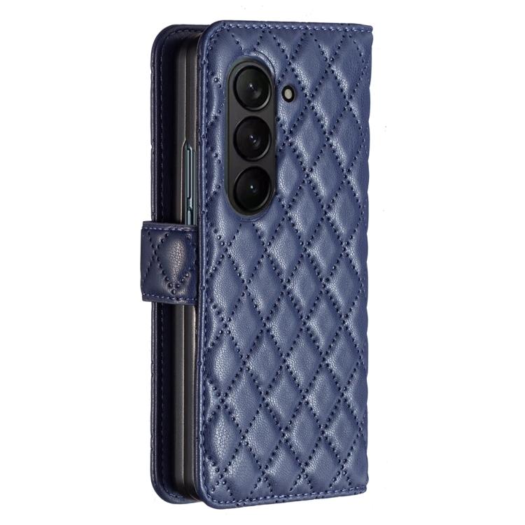 For Samsung Galaxy Z Fold6 Diamond Lattice Wallet Flip Leather Phone Case