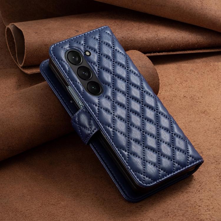 For Samsung Galaxy Z Fold6 Diamond Lattice Wallet Flip Leather Phone Case