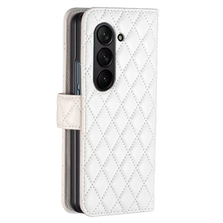 For Samsung Galaxy Z Fold6 Diamond Lattice Wallet Flip Leather Phone Case