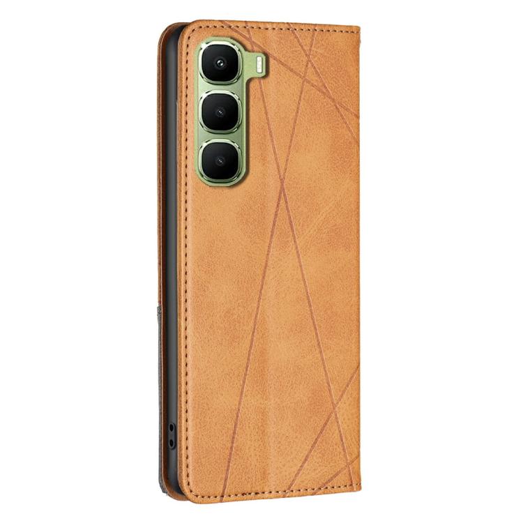 For Infinix Hot 60 Pro 4G Rhombus Texture Magnetic Leather Phone Case