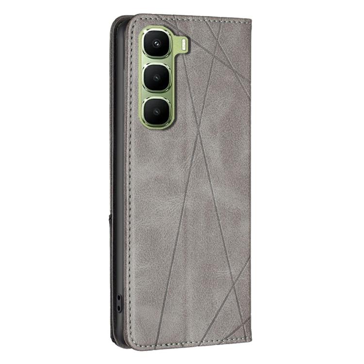 For Infinix Hot 60 Pro 4G Rhombus Texture Magnetic Leather Phone Case