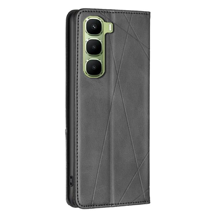 For Infinix Hot 60 Pro 4G Rhombus Texture Magnetic Leather Phone Case
