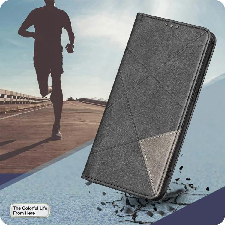 For Infinix Hot 60 Pro 4G Rhombus Texture Magnetic Leather Phone Case