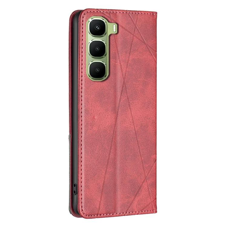 For Infinix Hot 60 Pro+ 4G Rhombus Texture Magnetic Leather Phone Case