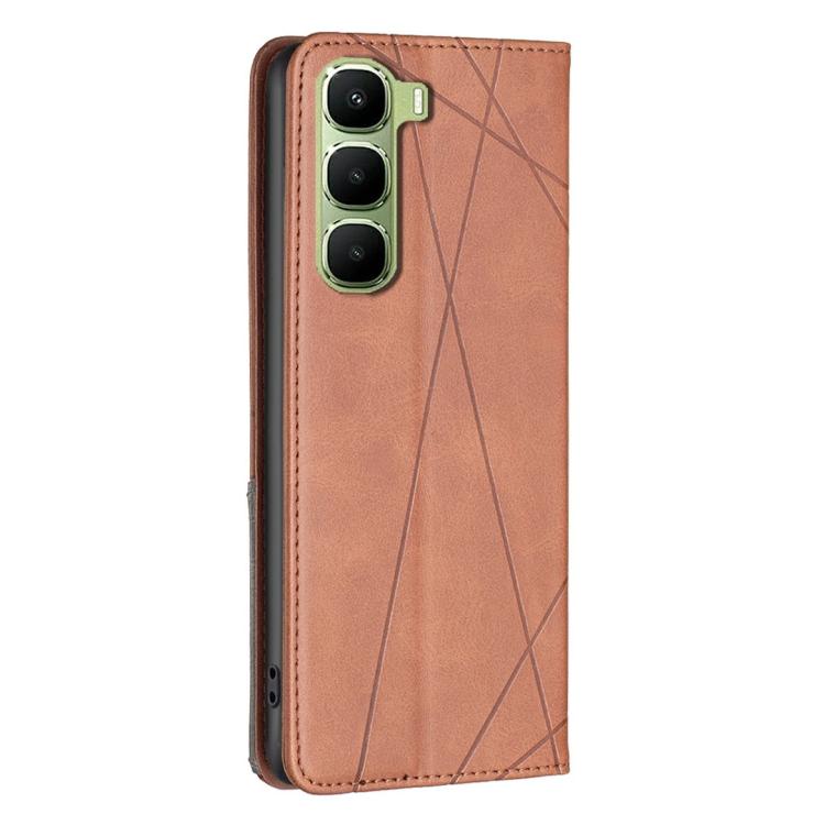 For Infinix Hot 60 Pro+ 4G Rhombus Texture Magnetic Leather Phone Case
