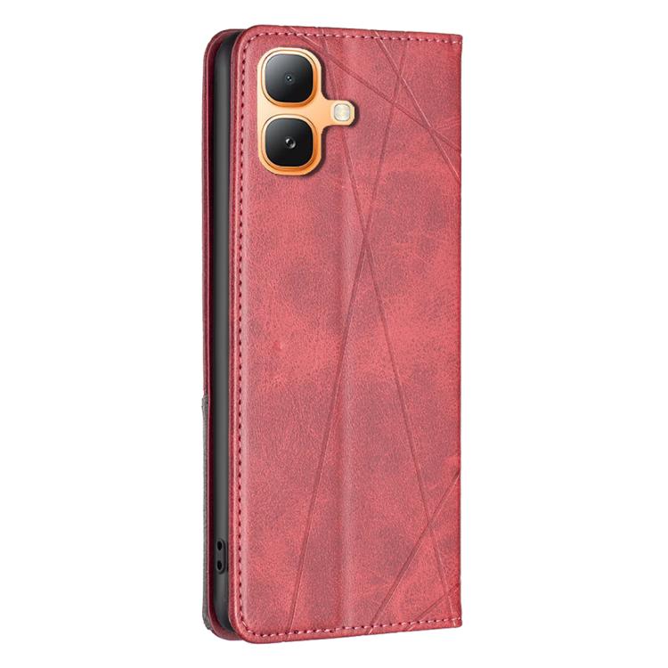 For Infinix Smart 20 4G Rhombus Texture Magnetic Leather Phone Case