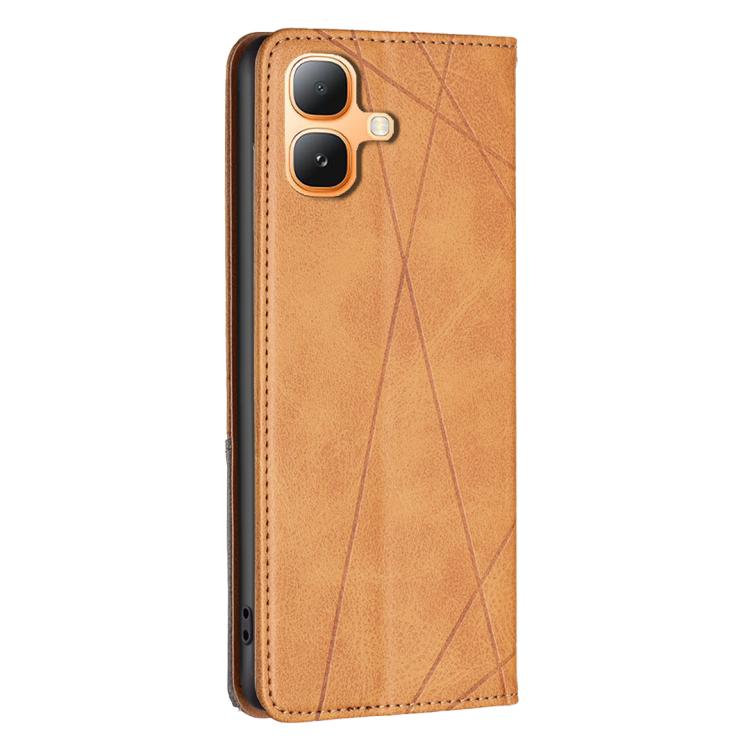For Infinix Smart 20 4G Rhombus Texture Magnetic Leather Phone Case