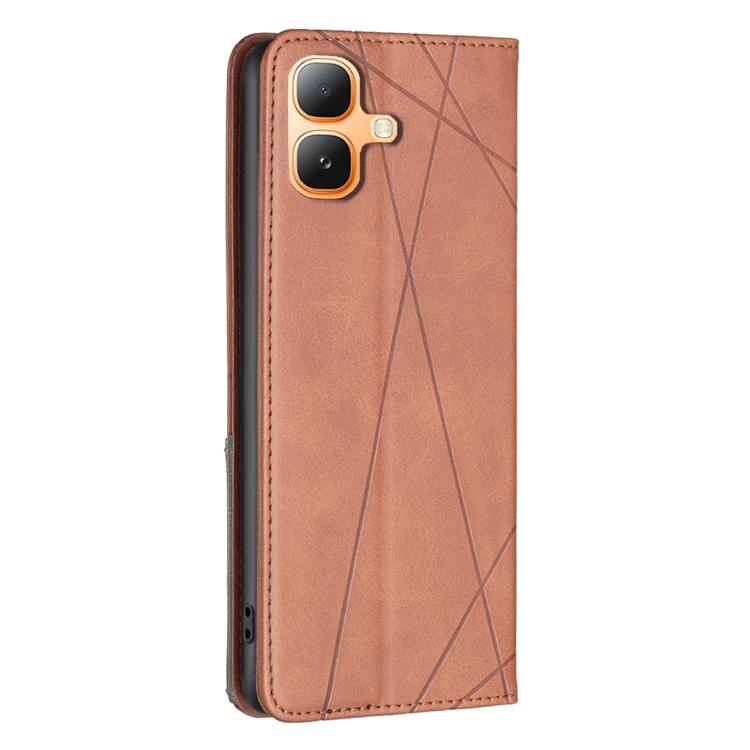 For Infinix Smart 20 4G Rhombus Texture Magnetic Leather Phone Case