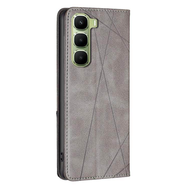 For Infinix Hot 70 5G Rhombus Texture Magnetic Leather Phone Case