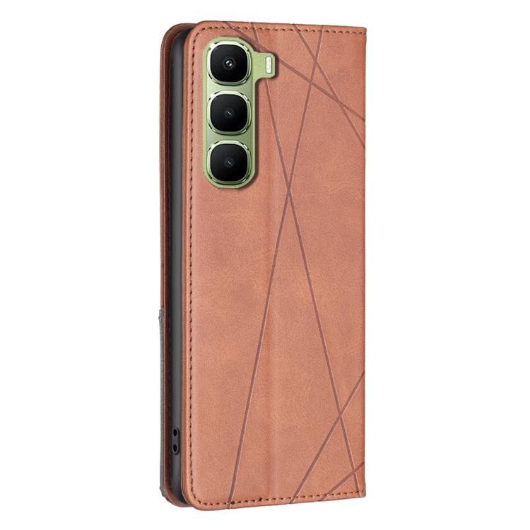 For Infinix Hot 70 5G Rhombus Texture Magnetic Leather Phone Case