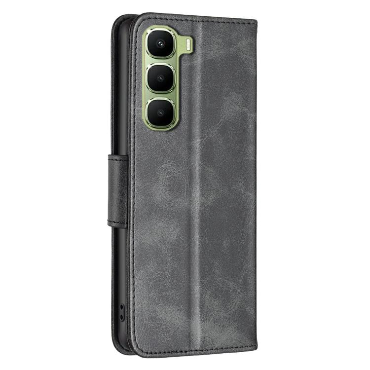 For Infinix Hot 60 Pro+ 4G Lambskin Texture Pure Color Flip Leather Phone Case