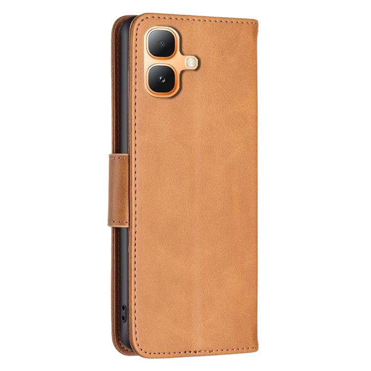 For Infinix Smart 20 4G Lambskin Texture Pure Color Flip Leather Phone Case