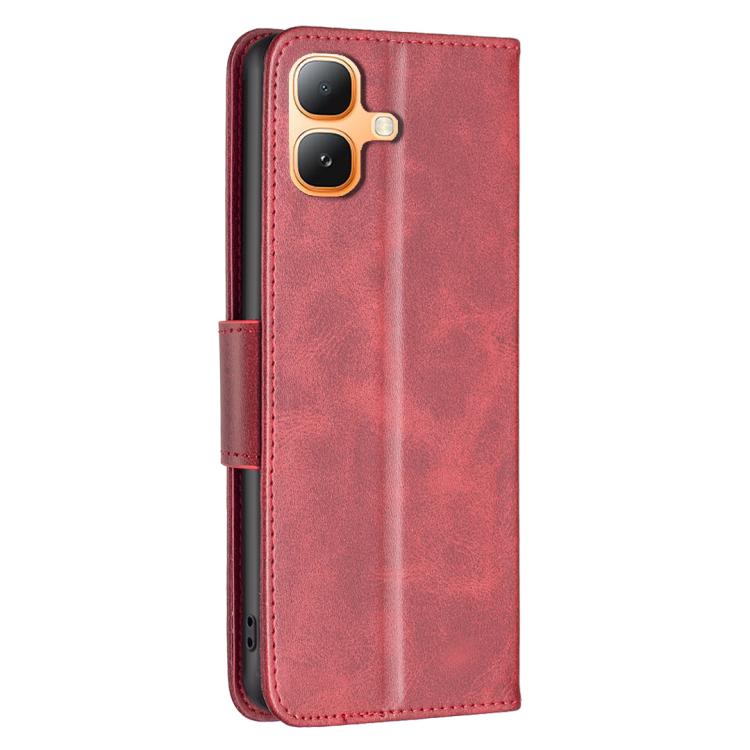 For Infinix Smart 20 4G Lambskin Texture Pure Color Flip Leather Phone Case