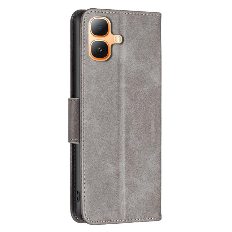 For Infinix Smart 20 4G Lambskin Texture Pure Color Flip Leather Phone Case