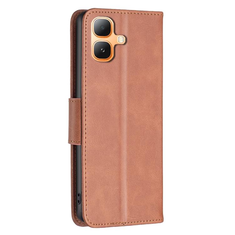 For Infinix Smart 20 4G Lambskin Texture Pure Color Flip Leather Phone Case