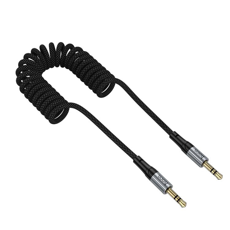 hoco UPA33 Nuevo 3.5mm Spring AUX Audio Cable, Length: 1.5m - Black