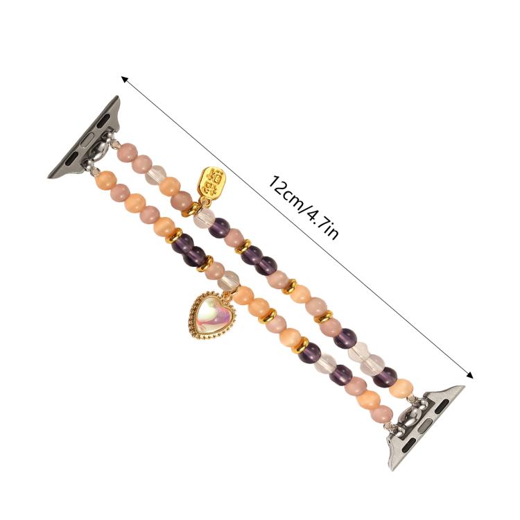 For Apple Watch 42mm / 41mm / 40mm / 38mm Cat Eyes Stone Beads Bracelet Watch Band
