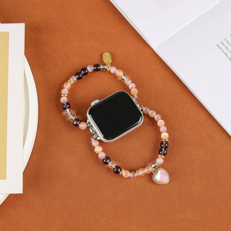 For Apple Watch 42mm / 41mm / 40mm / 38mm Cat Eyes Stone Beads Bracelet Watch Band