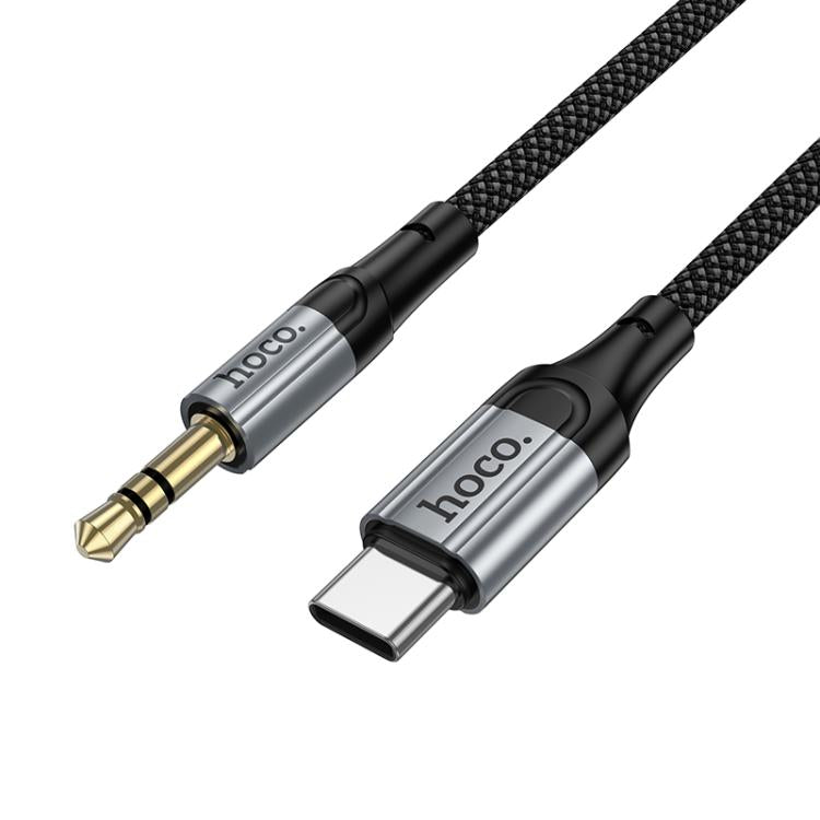 hoco UPA33B Nuevo Type-C to 3.5mm Spring Digital Audio Conversion Cable, Length: 1.5m - Black