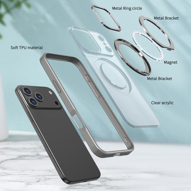 For iPhone 17 Pro Max kalebol MagSafe Metal Ring Holder Phone Case