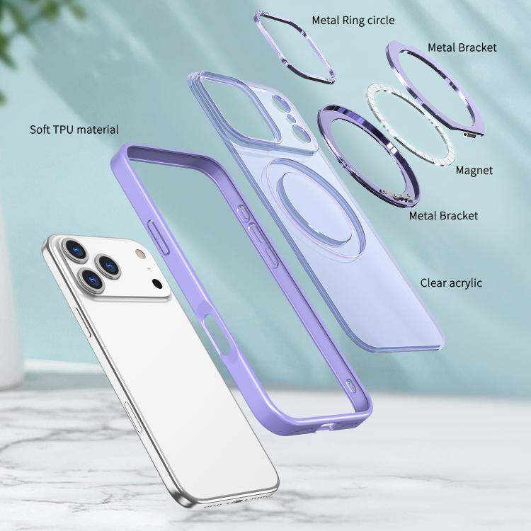 For iPhone 17 Pro kalebol MagSafe Metal Ring Holder Phone Case