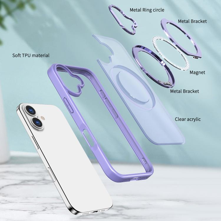 For iPhone 17 kalebol MagSafe Metal Ring Holder Phone Case