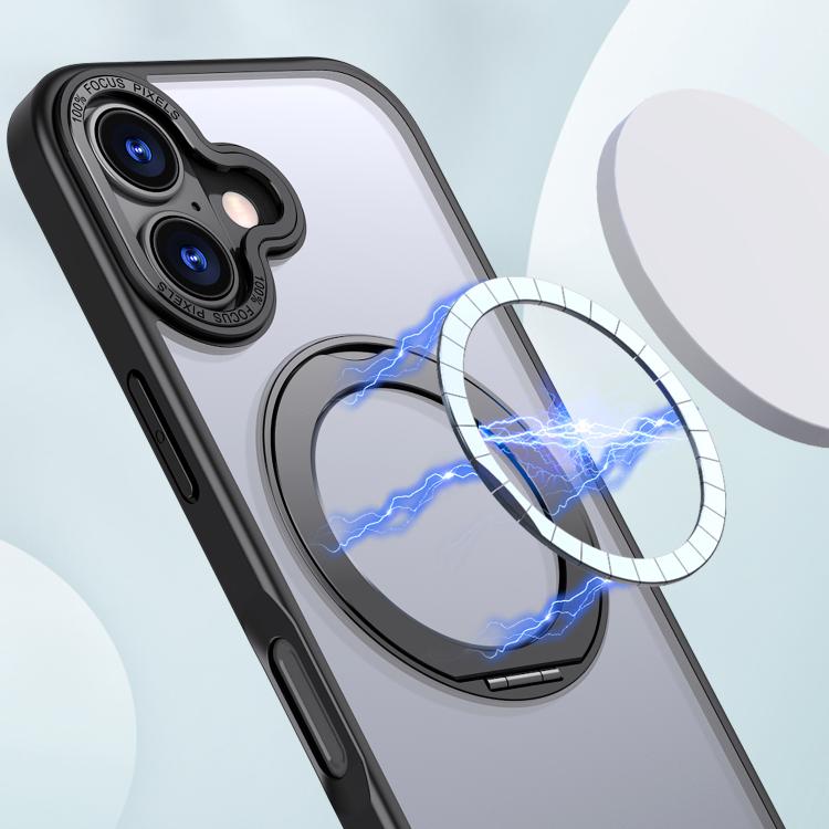 For iPhone 17 kalebol MagSafe Metal Ring Holder Phone Case