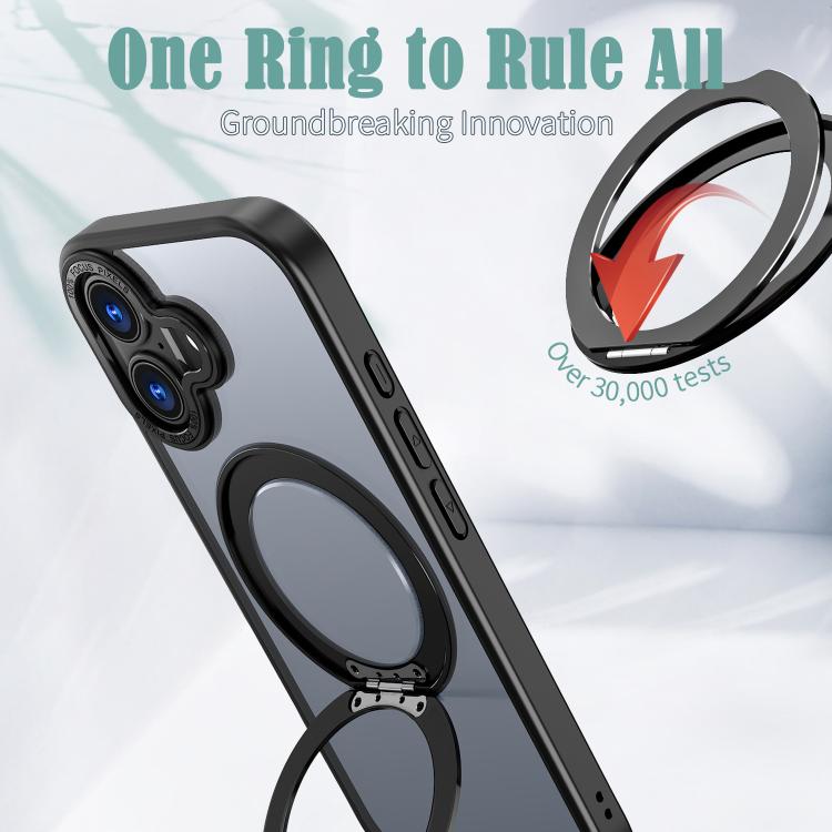 For iPhone 17 kalebol MagSafe Metal Ring Holder Phone Case