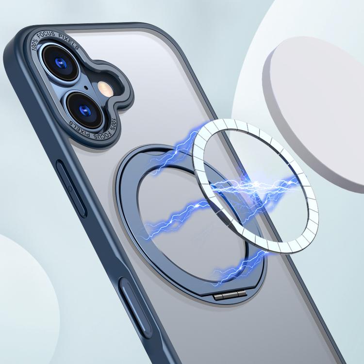 For iPhone 17 kalebol MagSafe Metal Ring Holder Phone Case