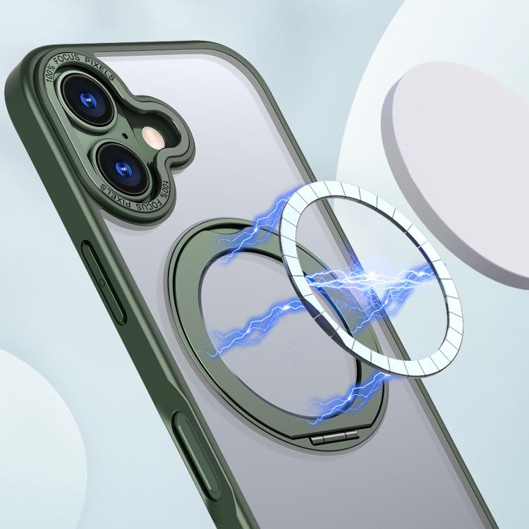 For iPhone 17 kalebol MagSafe Metal Ring Holder Phone Case