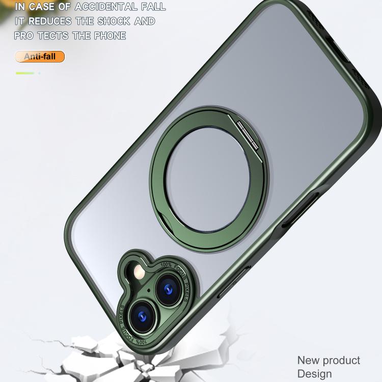 For iPhone 17 kalebol MagSafe Metal Ring Holder Phone Case