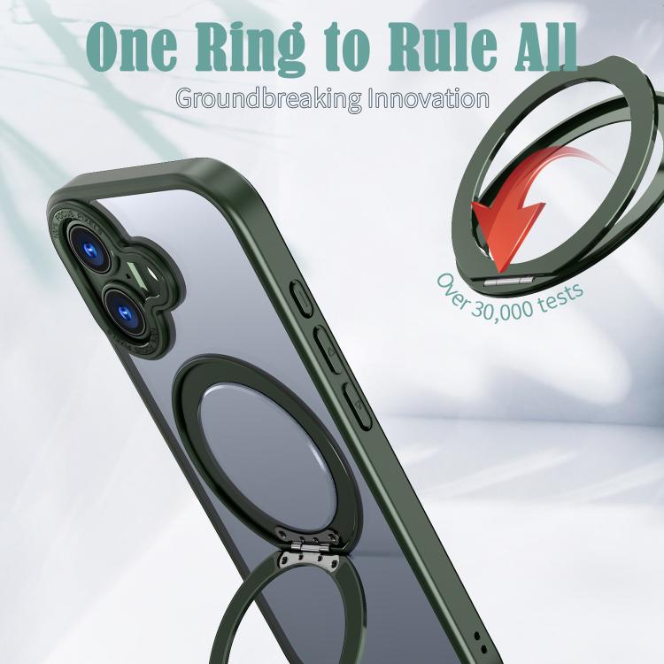 For iPhone 17 kalebol MagSafe Metal Ring Holder Phone Case