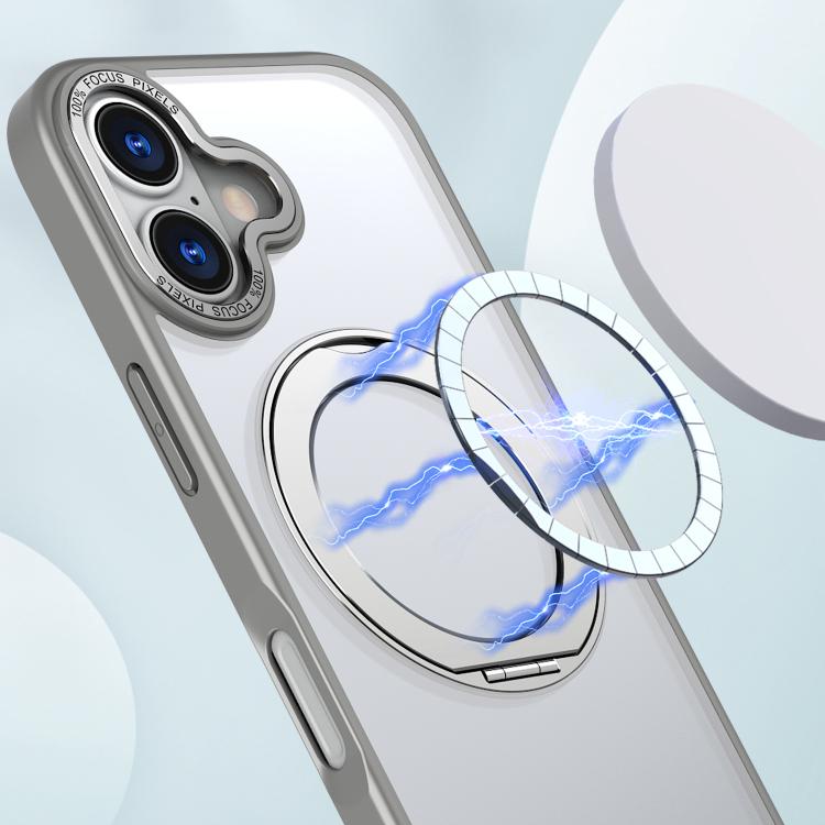 For iPhone 17 kalebol MagSafe Metal Ring Holder Phone Case