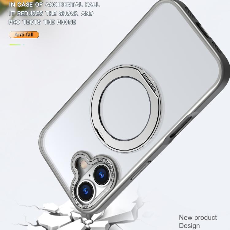 For iPhone 17 kalebol MagSafe Metal Ring Holder Phone Case