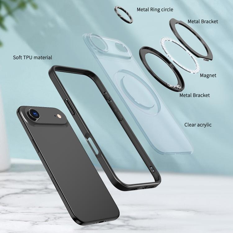 For iPhone Air kalebol MagSafe Metal Ring Holder Phone Case