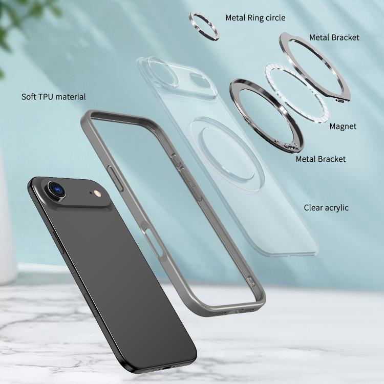For iPhone Air kalebol MagSafe Metal Ring Holder Phone Case