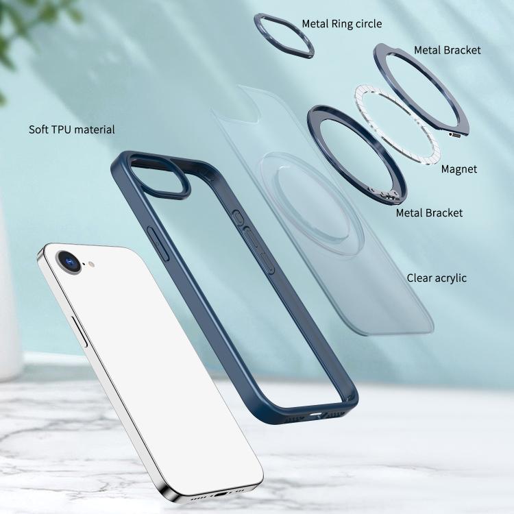 For iPhone 17e / 16e kalebol MagSafe Metal Ring Holder Phone Case