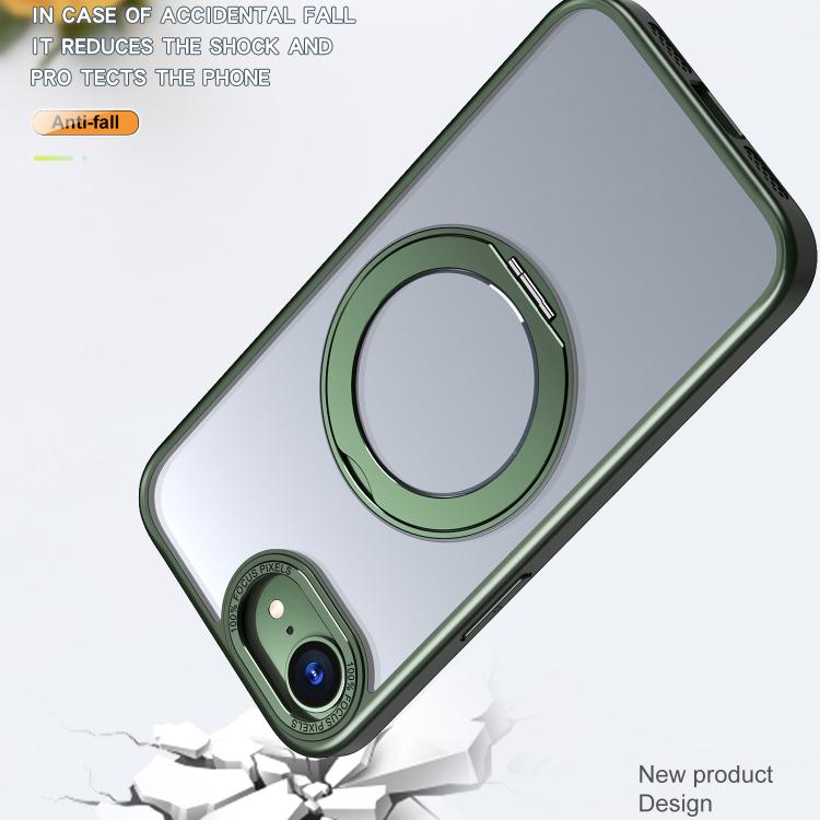 For iPhone 17e / 16e kalebol MagSafe Metal Ring Holder Phone Case