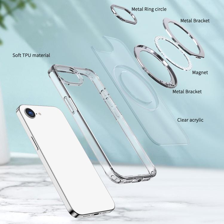 For iPhone 17e / 16e kalebol MagSafe Metal Ring Holder Phone Case