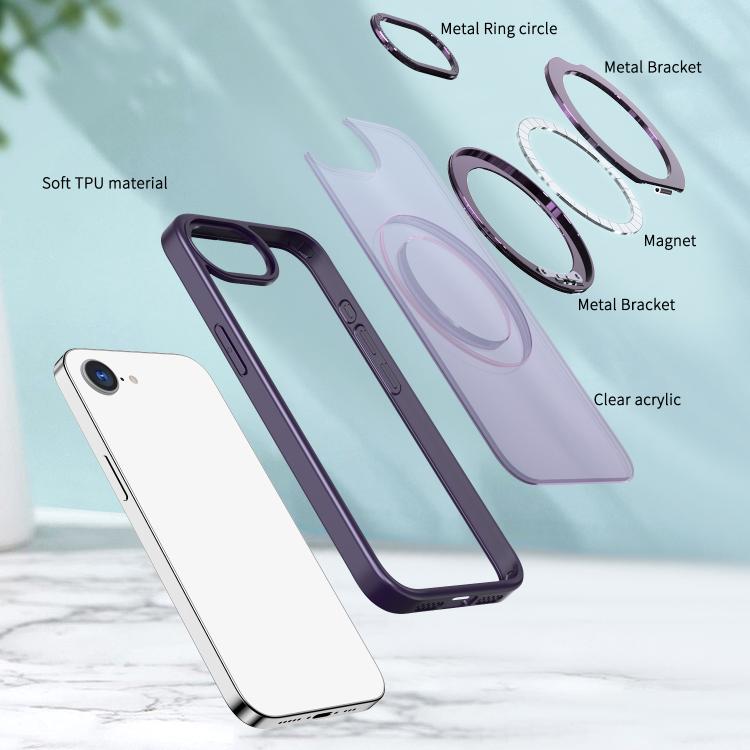 For iPhone 17e / 16e kalebol MagSafe Metal Ring Holder Phone Case